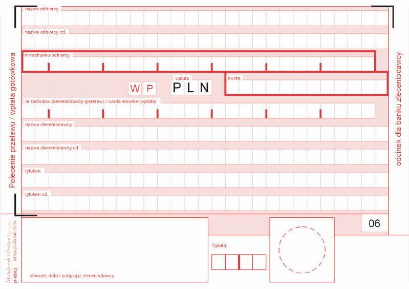 Druk Polecenie przelewu 2-odcinkowe WP-2 A6 449-5M