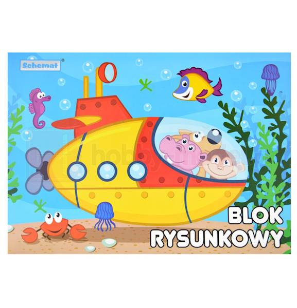 Blok Rysunkowy biały A4 20k SCHEMAT
