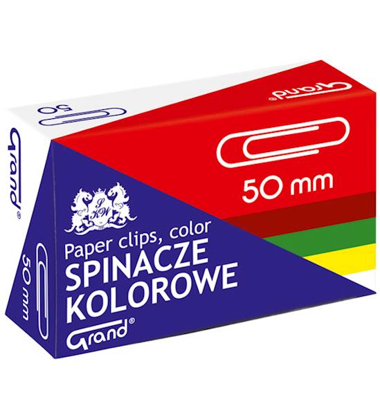 Spinacz Biurowy 50mm 50szt kolorowe