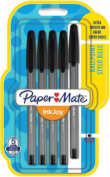 Długopis PAPER MATE InkJoy 100 czarne zestaw 5szt