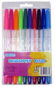 Długopis SCHEMAT kolor fluo zestaw 10 szt