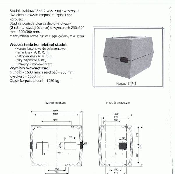 Studnia kablowa SKR-2
