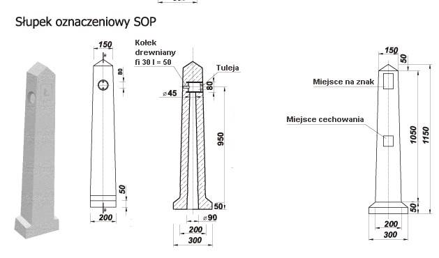 Słupek oznaczeniowy SOP