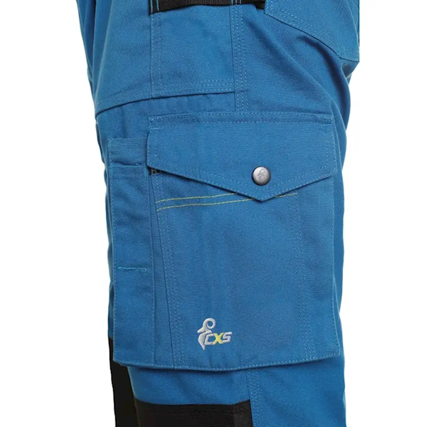 SPODNIE ROBOCZE CXS STRETCH NA WZROST 170-176 CM NIEBIESKO-CZARNE 56