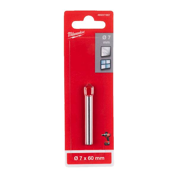 WIERTŁO DO SZKŁA I PŁYTEK CERAMICZNYCH MILWAUKEE 7X60 MM