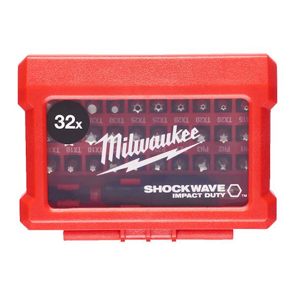 ZESTAW BITÓW UDAROWYCH MILWAUKEE SHOCKWAVE IMPACT DUTY 32 ELEMENTY