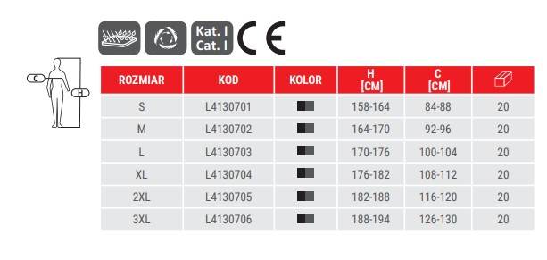 BEZRĘKAWNIK OCIEPLANY LAHTI PRO L41307 CZARNO-SZARO-CZERWONY 2XL