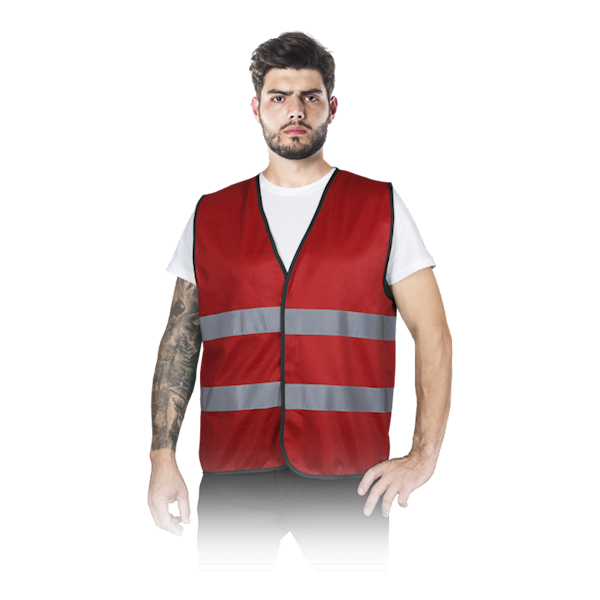 KAMIZELKA OSTRZEGAWCZA REIS KOS-COLOR C CZERWONA 2XL