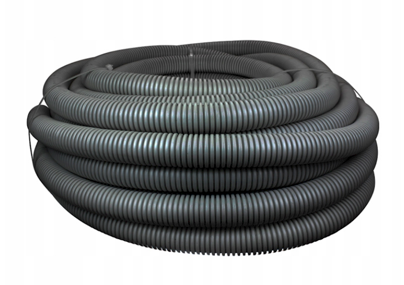 RURA ELEKTROINSTALACYJNA KARBOWANA Z PILOTEM PVC 320N 20/15-25M