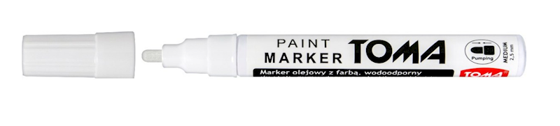 MARKER OLEJOWY BIAŁY TOMA 1 SZT.