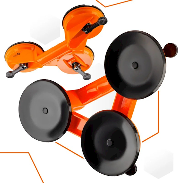 UCHWYT PRZYSSAWKA DO SZYB POTRÓJNA POLAX 115 MM 110 KG