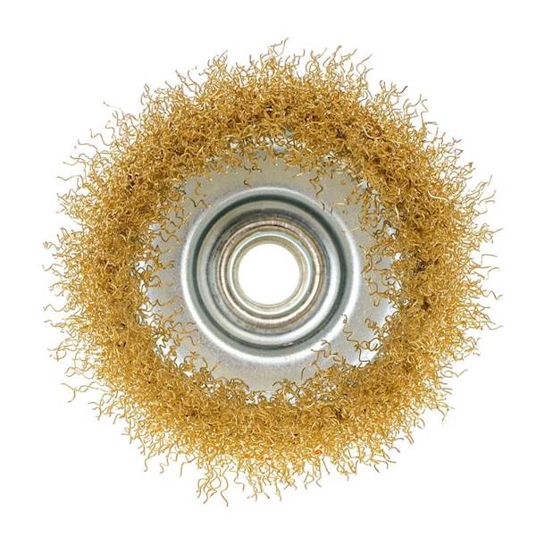 SZCZOTKA CZOŁOWA Z GWINTEM M14 POLAX 85 MM