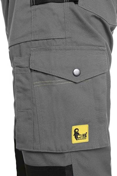 SPODNIE CXS STRETCH SKRÓCONY WARIANT 170-176CM SZARO-CZARNE 54
