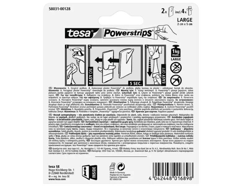 HACZYK SAMOPRZYLEPNY DO OBRAZÓW TESA POWERSTRIPS DO 1 KG BIAŁY