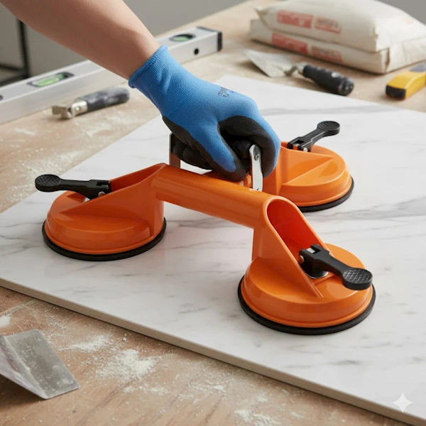 UCHWYT PRZYSSAWKA DO SZYB POTRÓJNA POLAX 115 MM 110 KG