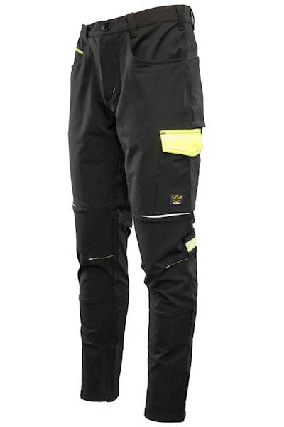 SPODNIE SOFTSHELL POLSTAR SEVEN KINGS RIVAL CZARNY/ŻÓŁTY 60