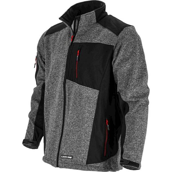 KURTKA SWETER WSTAWKI SOFT LAHTI PRO L40920 SZARO-CZARNA XL