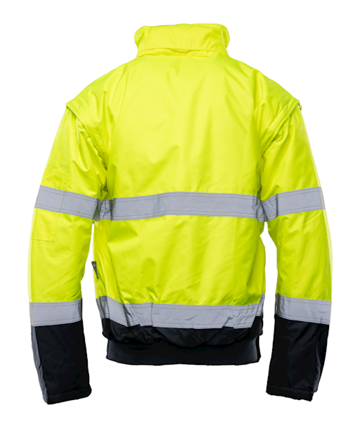 KURTKA OCIEPLANA BOMBER POLSTAR BENEFIT HI VI 2W1 KAT. II KLASA 3 ŻÓŁTO/GRANATOWA S