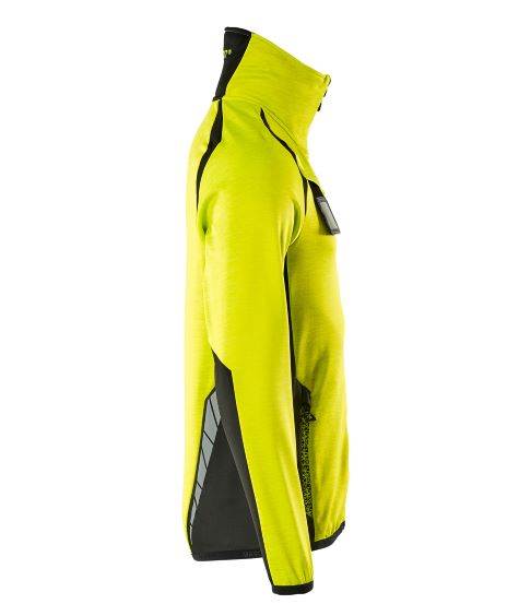 BLUZA POLAROWA ROZPINANA MASCOT ACCELERATE SAFE ŻÓŁTY HI-VIS CZARNY M