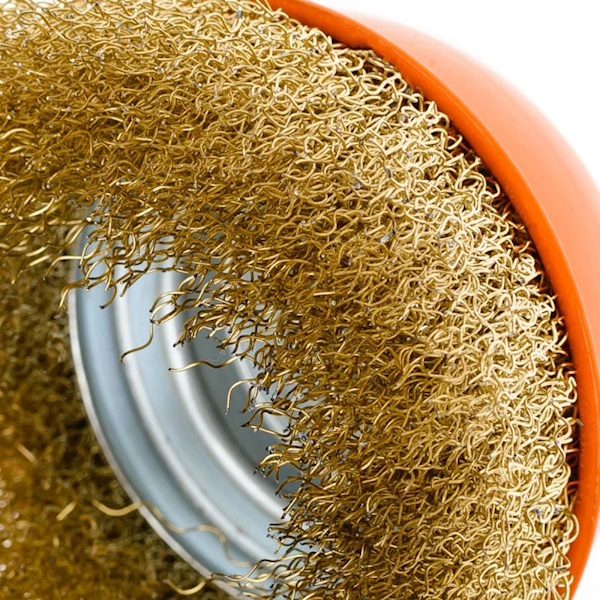 SZCZOTKA CZOŁOWA Z GWINTEM M14 POLAX 100 MM