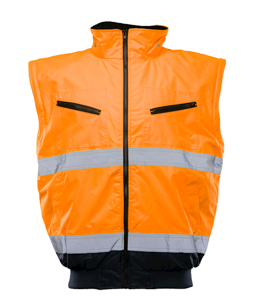 KURTKA OSTRZEGAWCZA BOMBER POLSTAR BENEFIT HI-VI 2w1 POMARAŃCZOWO/GRANATOWA 3XL