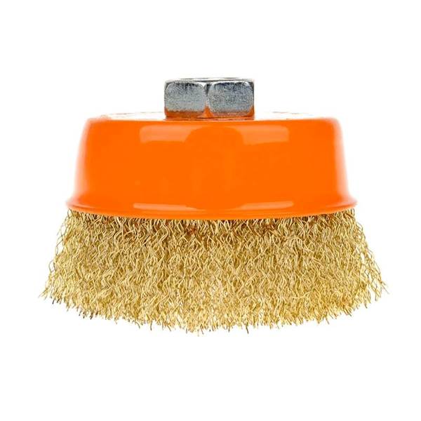 SZCZOTKA CZOŁOWA Z GWINTEM M14 POLAX 85 MM