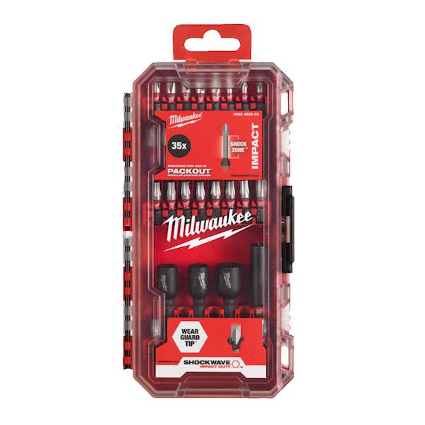 ZESTAW BITÓW I NASADEK UDAROWYCH MILWAUKEE SHOCKWAVE IMPACT DUTY 35 ELEMENTÓW