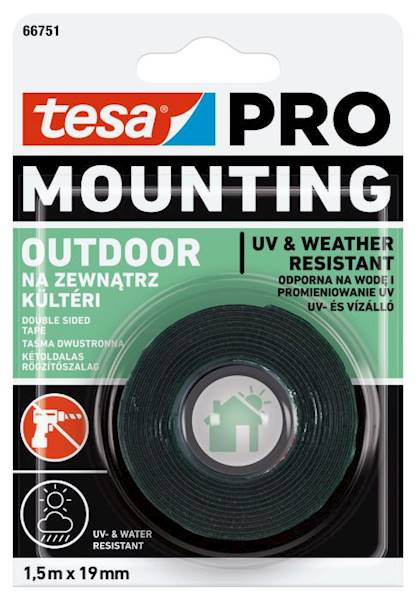 TAŚMA MONTAŻOWA DWUSTRONNA TESA PRO MOUNTING OUTDOOR 19 MM X 1,5 M