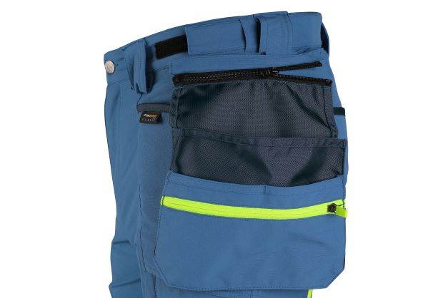 SPODNIE CXS NAOS NIEBIESKO-CZARNE ŻÓŁTE ELEMENTY HV 64