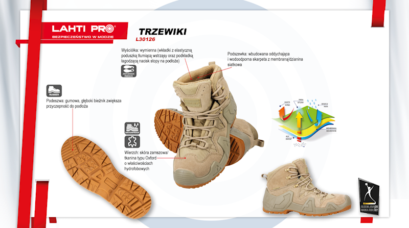 TRZEWIKI ZAMSZOWE OXFORD LAHTI PRO L30126 BEŻOWE 46