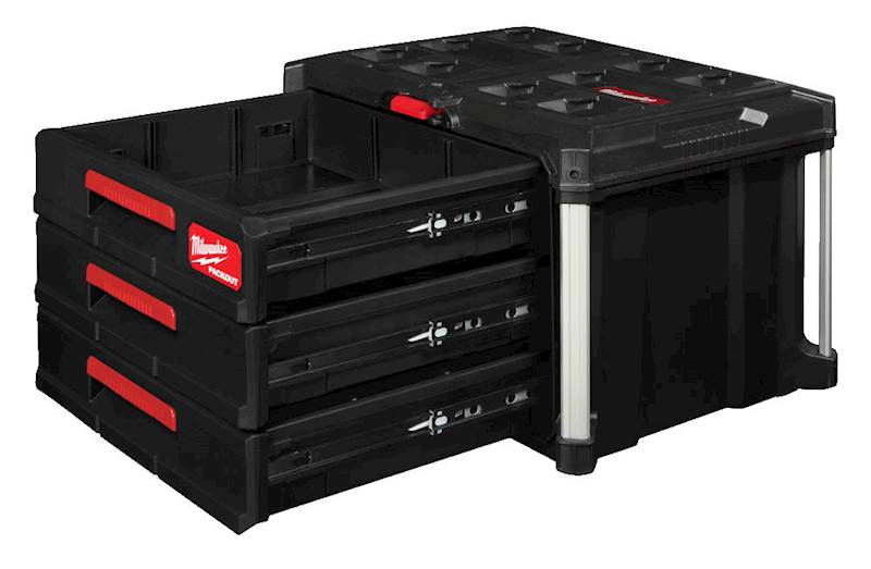 SKRZYNIA NARZĘDZIOWA Z 3 SZUFLADAMI MILWAUKEE PACKOUT DRAWER TOOL BOX