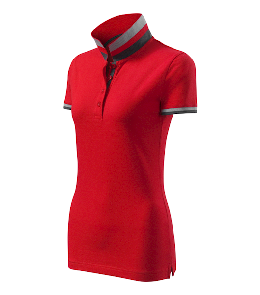 KOSZULKA POLO DAMSKA MALFINI COLLAR UP 257 CZERWONA M
