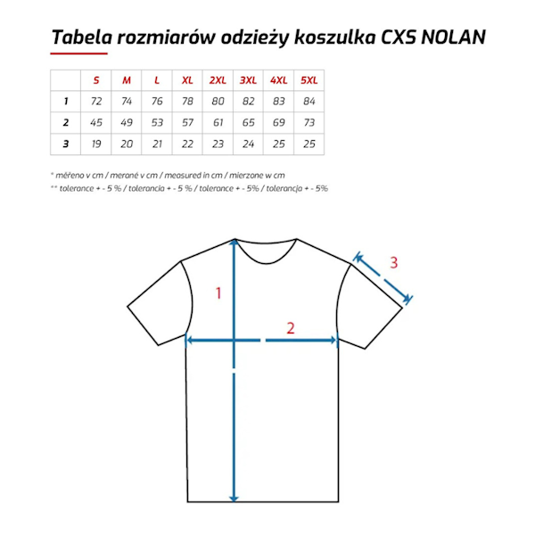 KOSZULKA Z KRÓTKIM RĘKAWEM T-SHIRT CXS NOLAN GRANATOWA M