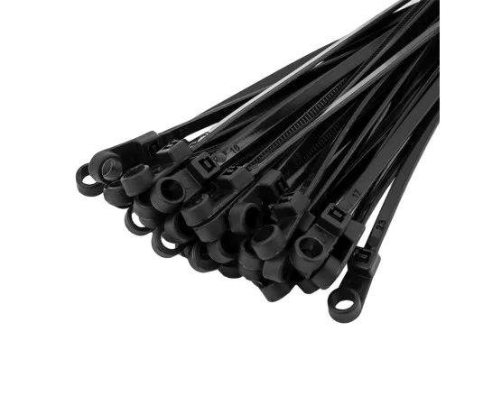 OPASKA KABLOWA Z PIERŚCIENIEM MONTAŻOWYM POLAX 3,6 X 150 MM CZARNA