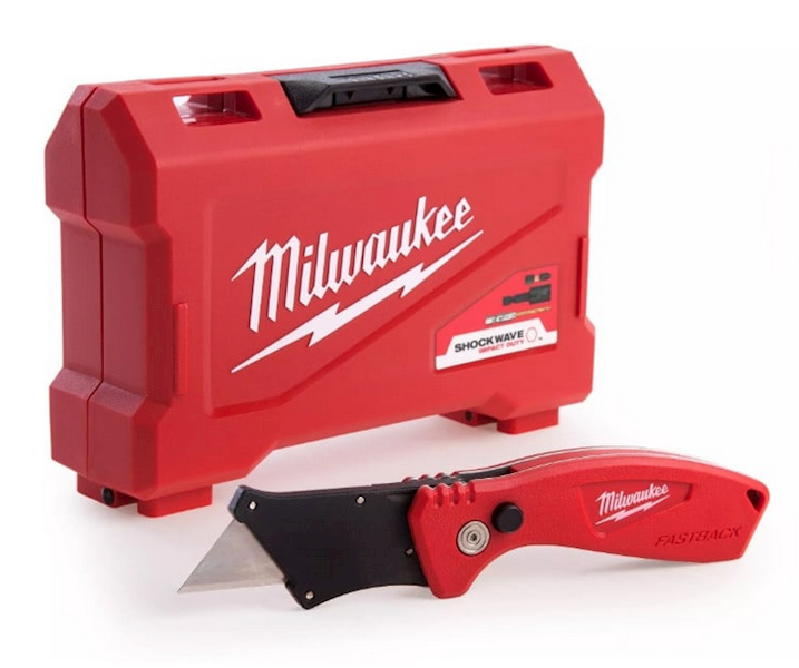 ZESTAW BITÓW I WIERTEŁ MILWAUKEE SHOCKWAVE IMPACT DUTY 40 ELEMENTÓW + NÓŻ FASTBACK