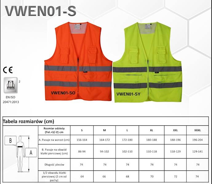 KAMIZELKA OSTRZEGAWCZA BETA VIZWELL POMARAŃCZOWA L