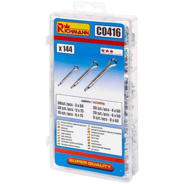 KOMPLET ZAWLECZEK PROSTYCH DUZYCH RICHMANN 144 SZTUKI