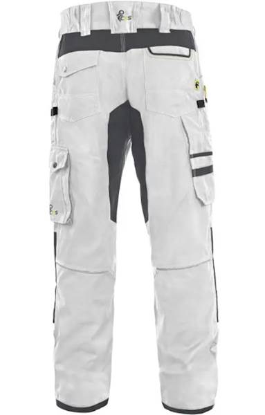 SPODNIE CXS STRETCH BIAŁO-CZARNE 56