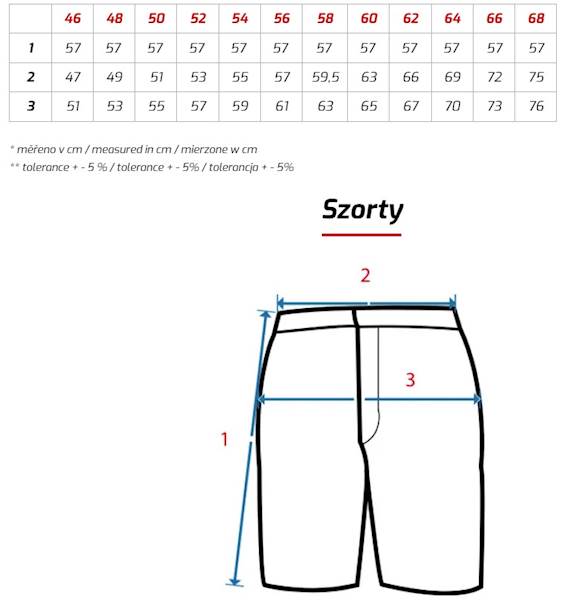 SPODENKI SZORTY CXS LUXY TOMAS NIEBIESKO-CZARNE 54