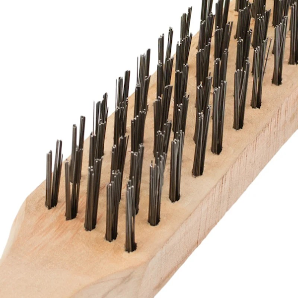 SZCZOTKA DRUCIANA UCHWYT DREWNIANY POLAX 6 RZĘDOWA