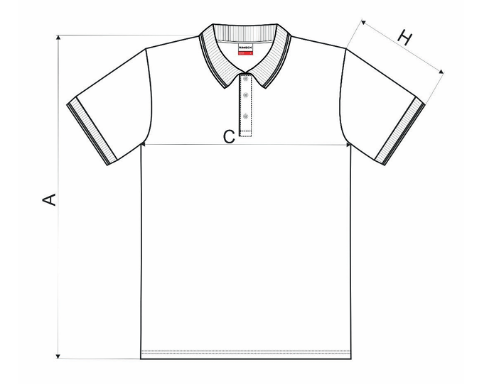 KOSZULKA POLO RIMECK RESERVE R22 CZARNA 2XL