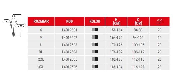 BLUZA ROZPINANA Z KAPTUREM LAHTI PRO L40126 SZARO-CZARNA L