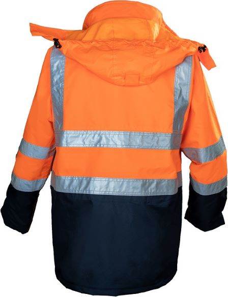 KURTKA OSTRZEGAWCZA 5W1 BETA VIZWELL POMARAŃCZOWO-GRANATOWA 2XL