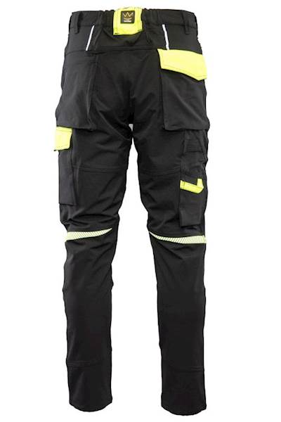 SPODNIE SOFTSHELL POLSTAR SEVEN KINGS RIVAL CZARNY/ŻÓŁTY 32