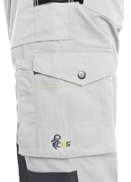 SPODNIE CXS STRETCH BIAŁO-CZARNE 50