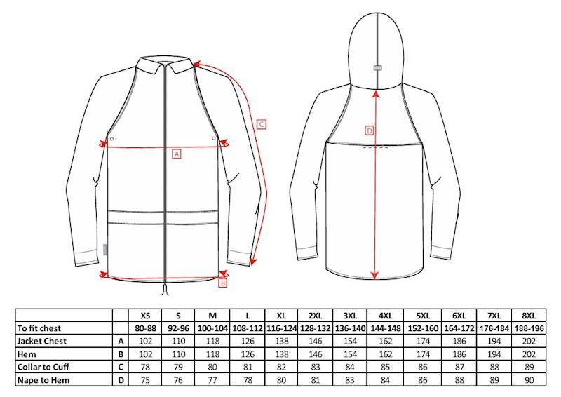 KURTKA PRZECIWDESZCZOWA PORTWEST CZARNA 4XL