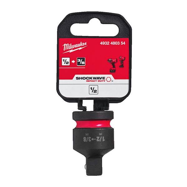 ADAPTER UDAROWY MILWAUKEE SHOCKWAVE 1/2" KWADRAT - 3/8" KWADRAT