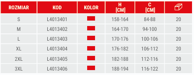 BLUZA ROZPINANA Z KAPTUREM LAHTI PRO L40134 CZERWONA XL