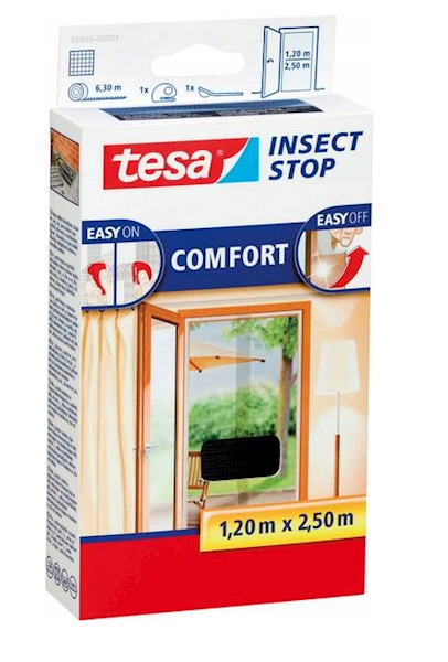 MOSKITIERA BALKONOWA COMFORT CZARNA 1,2M X 2,5M