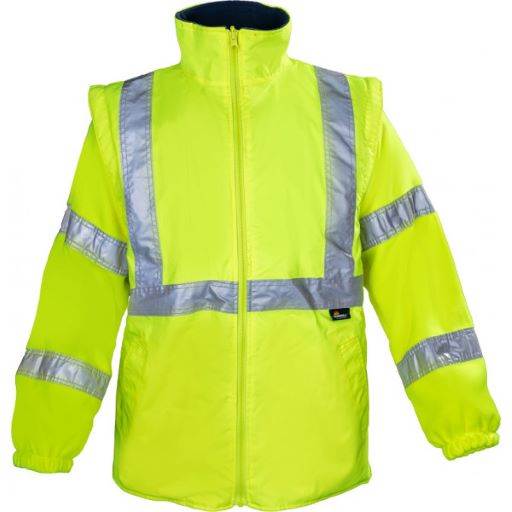 KURTKA OSTRZEGAWCZA 5W1 BETA VIZWELL ŻÓŁTO-GRANATOWA 3XL